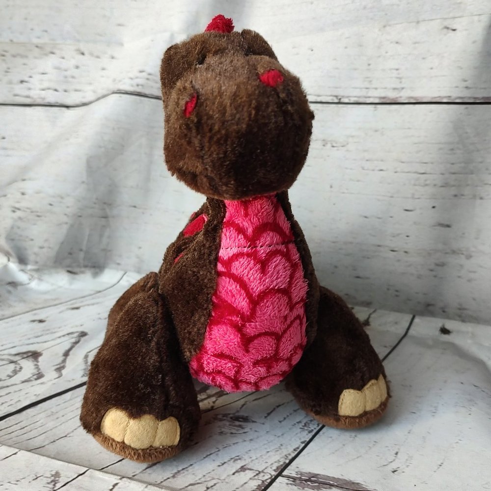 Webkinz Cocoa Dinosaur Brown Red Pink Ganz Plush 9" Toy Lovey No Code valentine